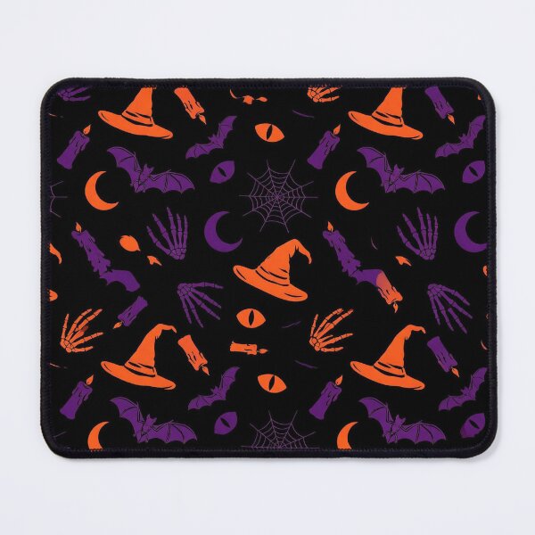Item preview, Retro Witch Halloween Pattern – Bats, Moons, Webs and Skeleton Hands designed and sold by LenNo9881.