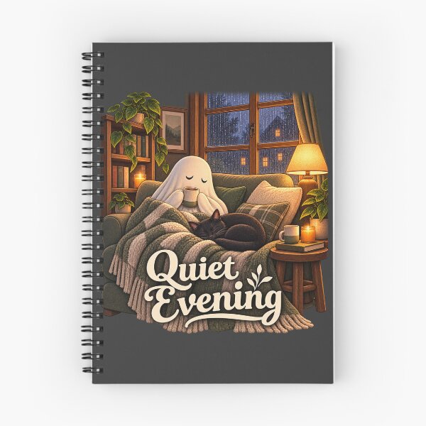 Item preview, Quiet Evening — Ghost and Black Cat designed and sold by QuietNovaShop.
