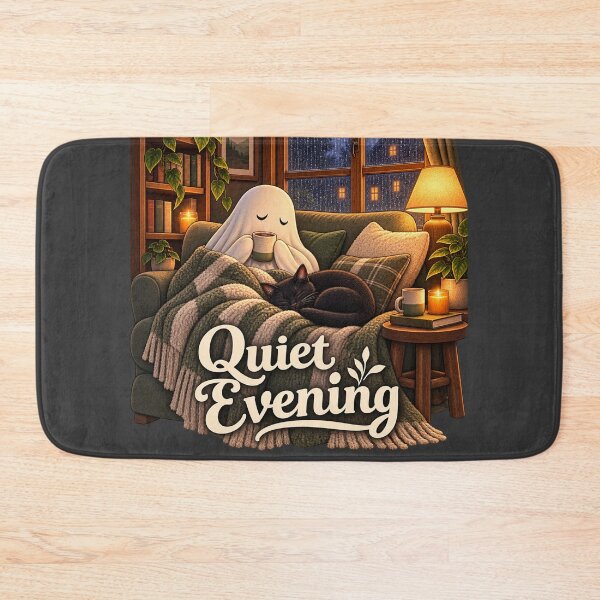 Item preview, Quiet Evening — Ghost and Black Cat designed and sold by QuietNovaShop.