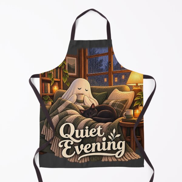 Item preview, Quiet Evening — Ghost and Black Cat designed and sold by QuietNovaShop.