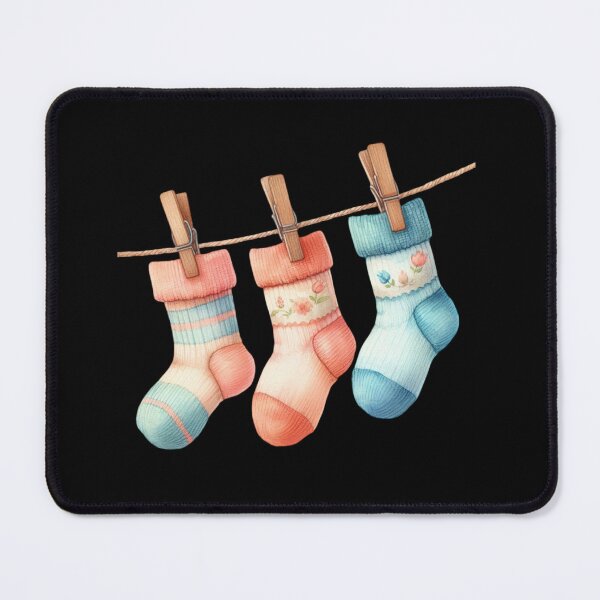 Item preview, Colorful Baby Socks on a Clothesline designed and sold by virdeiz.