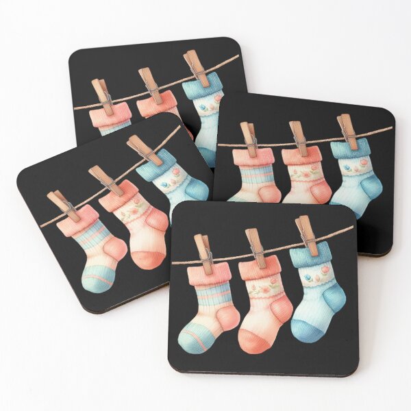 Item preview, Colorful Baby Socks on a Clothesline designed and sold by virdeiz.