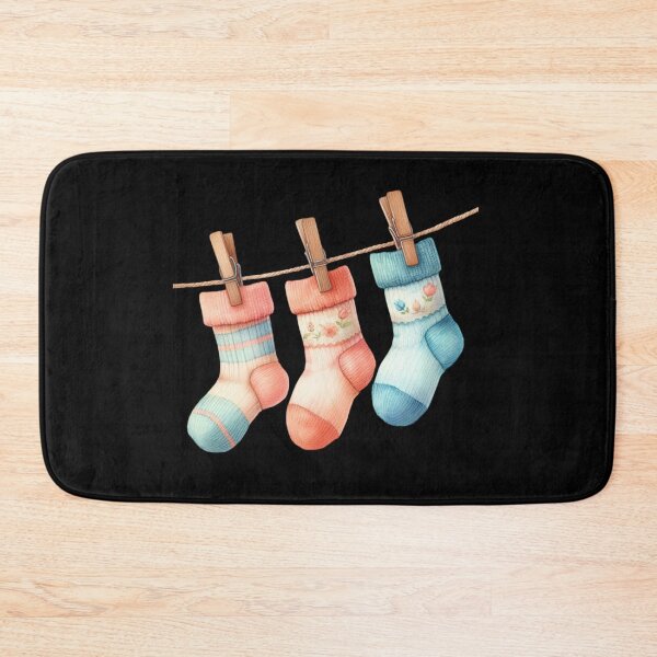 Item preview, Colorful Baby Socks on a Clothesline designed and sold by virdeiz.