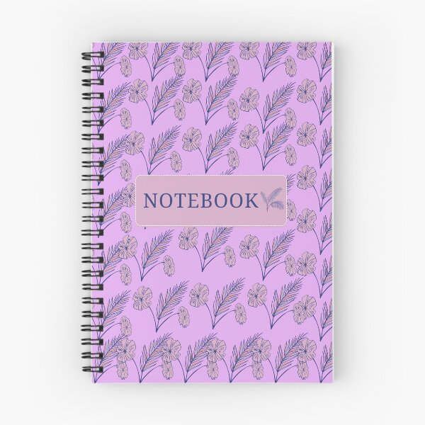 Item preview, Purple Botanical Floral Notebook | Aesthetic Wildflower Pattern Journal designed and sold by PrintLush777.