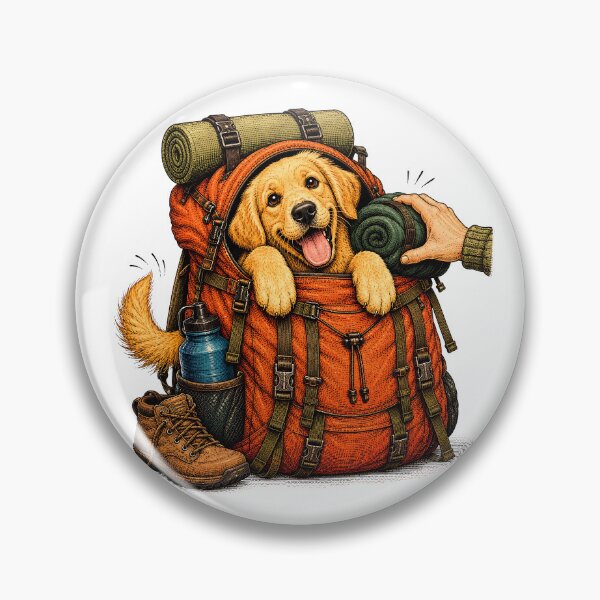 Item preview, Hiking Dog – Labrador Backpack Adventure designed and sold by Digital Culture Studio.