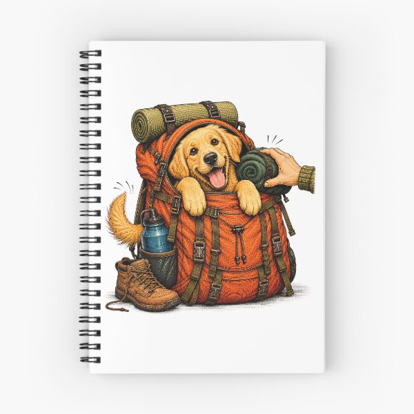 Item preview, Hiking Dog – Labrador Backpack Adventure designed and sold by Digital Culture Studio.