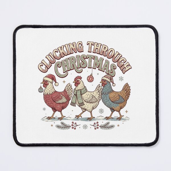 Item preview, Clucking Through Christmas Funny Backyard Hens Poultry Farmer Holiday designed and sold by raedattia.