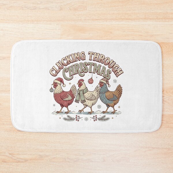 Item preview, Clucking Through Christmas Funny Backyard Hens Poultry Farmer Holiday designed and sold by raedattia.