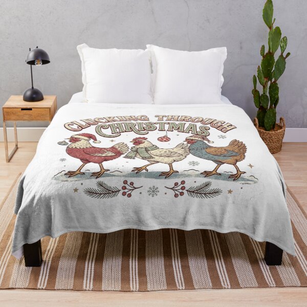 Item preview, Clucking Through Christmas Funny Backyard Hens Poultry Farmer Holiday designed and sold by raedattia.