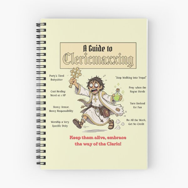 Item preview, A Guide to Clericmaxxing (Light Edition) - DND RPG Meme designed and sold by Dice_Goblin_Studio.