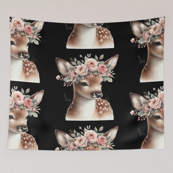 Item preview, Fawn with Floral Crown designed and sold by virdeiz.