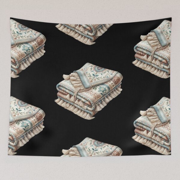 Item preview, Intricately Patterned Folded Blanket designed and sold by virdeiz.