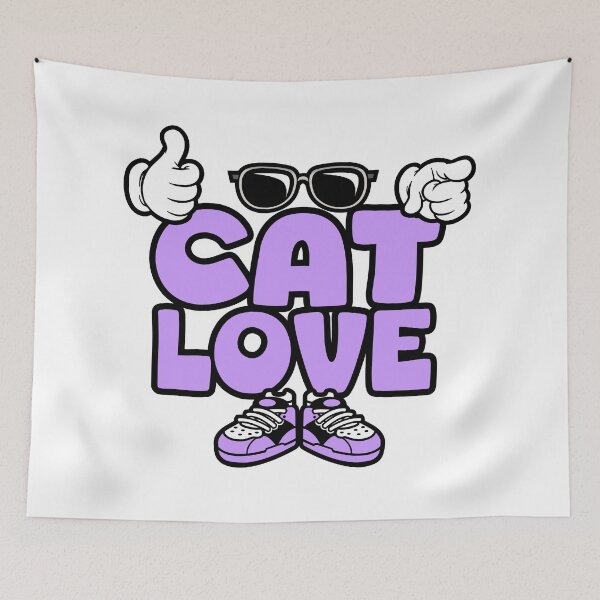 Item preview, CAT LOVE - PETS Graffiti Character Bold Popart designed and sold by NFTWords.