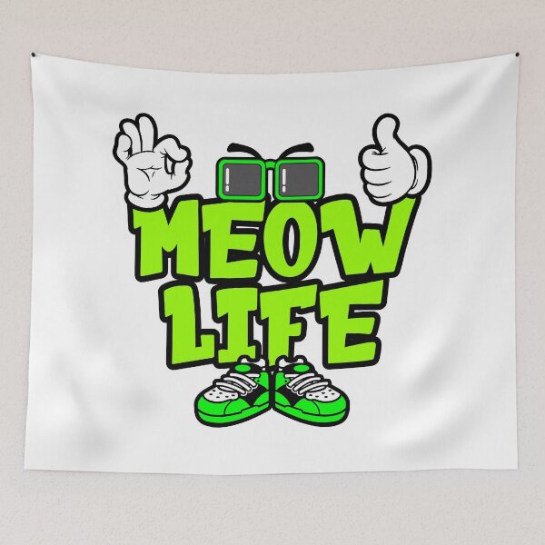 Item preview, MEOW LIFE - PETS Design Character Bold Retro designed and sold by NFTWords.
