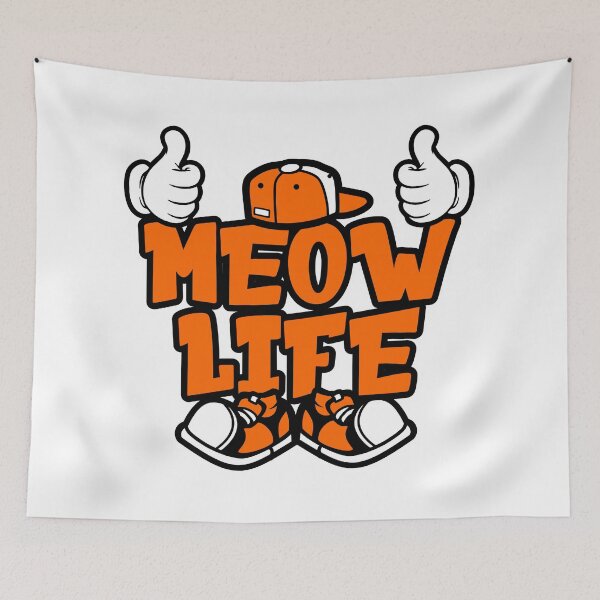 Item preview, MEOW LIFE - PETS Street Lettering Cartoon Character  designed and sold by NFTWords.