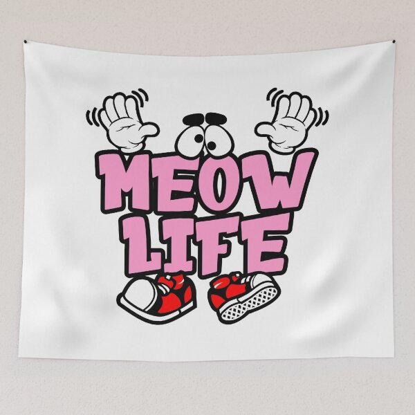 Item preview, MEOW LIFE - PETS Typography Character Bold Funny designed and sold by NFTWords.