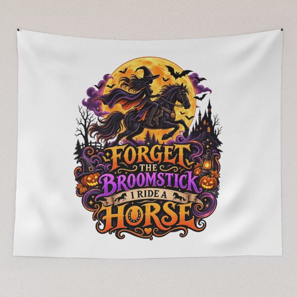 Item preview, Witch Riding Horse Halloween – Spooky Witchy Horse designed and sold by Ayden World.
