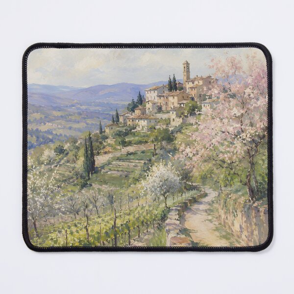 Item preview, Tuscany Italy Countryside – Tuscan Village, Vineyards & Spring Blossoms designed and sold by GutyzDesignsES.
