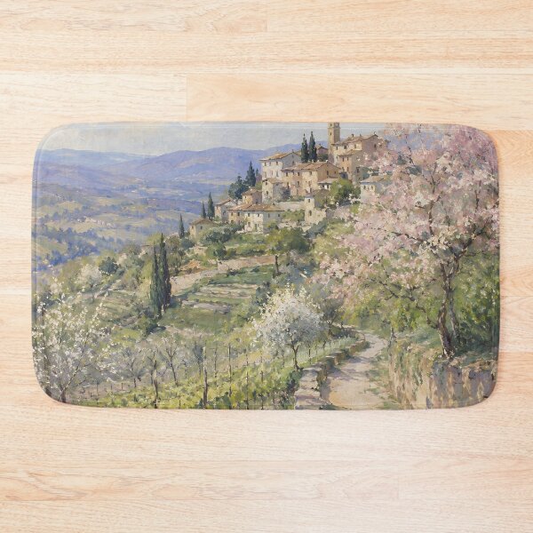 Item preview, Tuscany Italy Countryside – Tuscan Village, Vineyards & Spring Blossoms designed and sold by GutyzDesignsES.