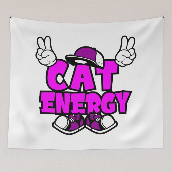 Item preview, CAT ENERGY  - PETS Lettering Comic Words Funny  designed and sold by NFTWords.