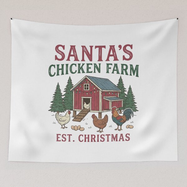 Item preview, Santas Chicken Farm Est Christmas Vintage Coop Homesteading Poultry Lover designed and sold by raedattia.