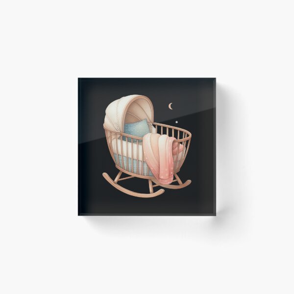 Item preview, Vintage Baby Cradle with Blanket designed and sold by virdeiz.