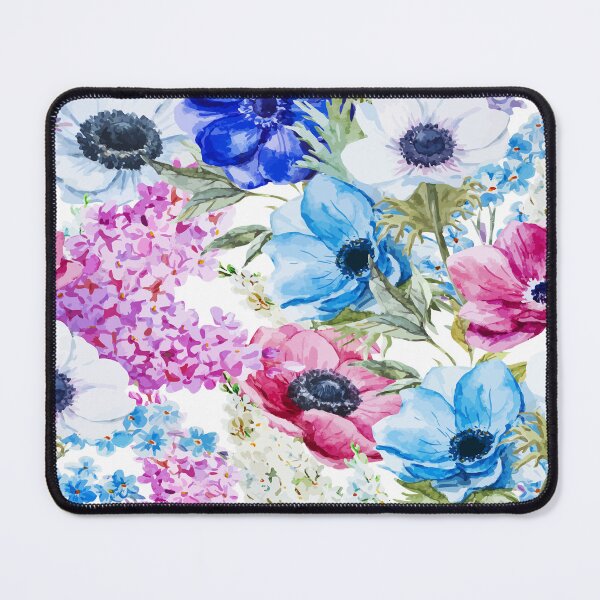 Item preview, Blue and Pink Watercolor Floral Pattern designed and sold by Johnnies.