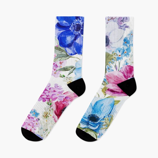 Item preview, Blue and Pink Watercolor Floral Pattern designed and sold by Johnnies.