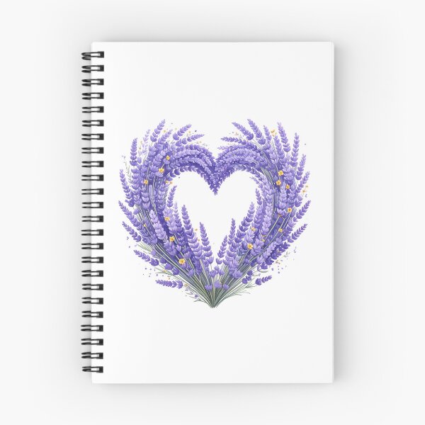 Item preview, Purple Lavender Floral Heart Watercolor Illustration designed and sold by BetweenForms.