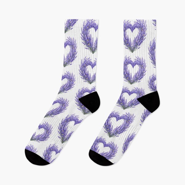 Item preview, Purple Lavender Floral Heart Watercolor Illustration designed and sold by BetweenForms.