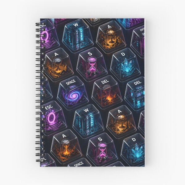 Item preview, Seamless Artisan Keycaps Neon Pattern Mechanical Keyboard designed and sold by ThirdShiftLab.
