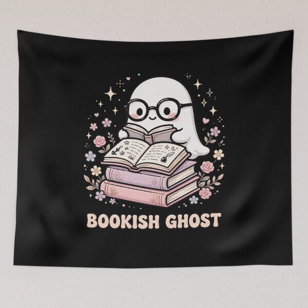 Item preview, Bookish Ghost Cute Book Lover Halloween Spooky Reading Sticker designed and sold by Fulaly.