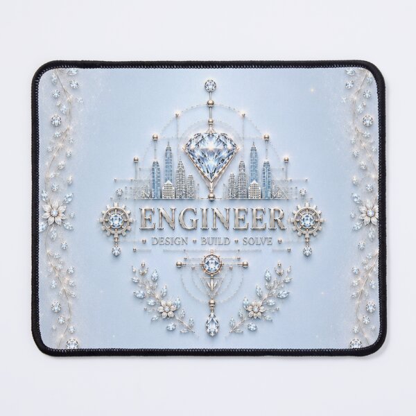 Item preview, Engineer – Ice Blue Pearl Diamond Engineering Design designed and sold by HO•Designs.