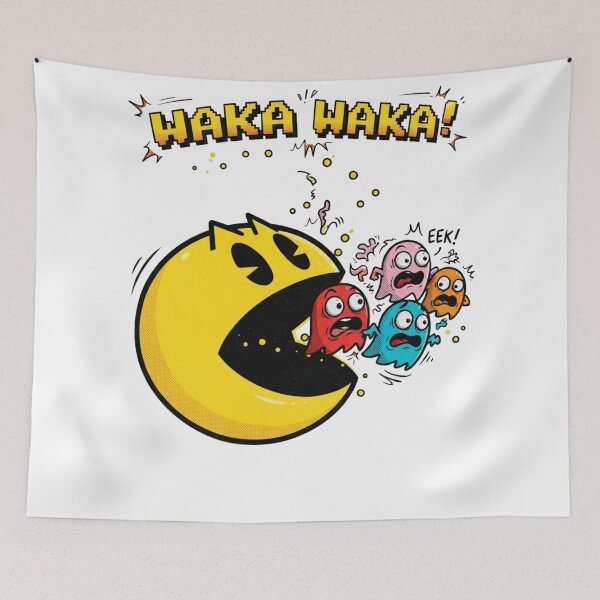 Item preview, Waka Waka Funny Arcade Retro Gamer Pac Ghosts Eating designed and sold by jhgjykuo.