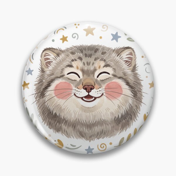 Item preview, Happy Manul Energy | Cute Smiling Pallas Cat Wild Cat Design designed and sold by HelgaCraftery.