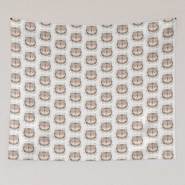 Item preview, Happy Manul Energy | Cute Smiling Pallas Cat Wild Cat Design designed and sold by HelgaCraftery.