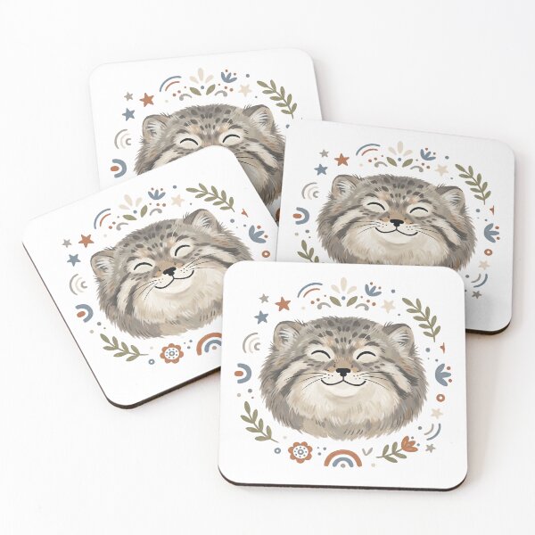 Item preview, Smiling Pallas Cat (Manul) | Cute Happy Floof Wild Cat Design designed and sold by HelgaCraftery.