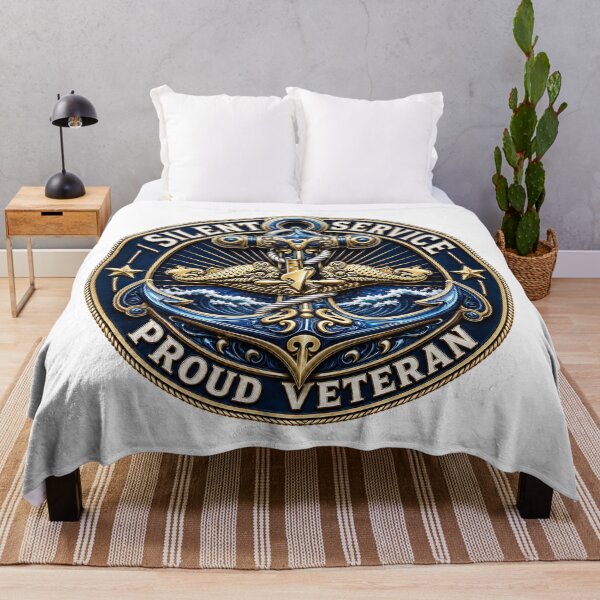 Item preview, Silent Service Crest: Proud Veteran Tribute designed and sold by BlissBlvdShop.
