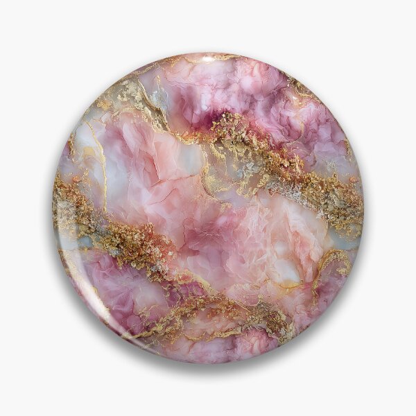 Item preview, Pink and Gold Marble Blush Alcohol Ink with Gold Leaf Veins designed and sold by Nine Lives Studio.