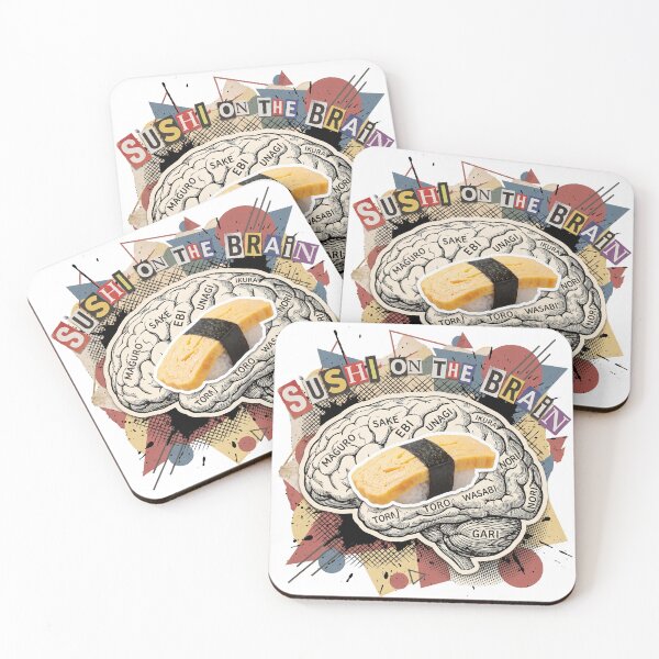 Item preview, Sushi Addiction Retro Collage | Japanese Food Lover Vintage Pop Art designed and sold by OzzFrequency.