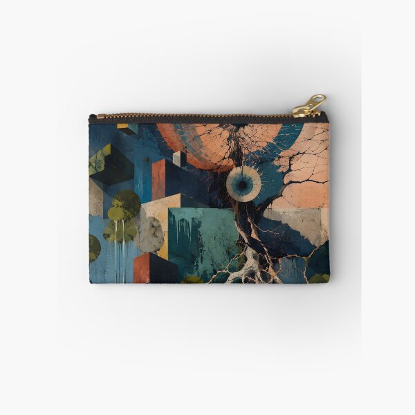 Item preview, Surreal Abstract Nature – Geometric Tree Roots & Modern Landscape in Blue and Orange designed and sold by GutyzDesignsES.