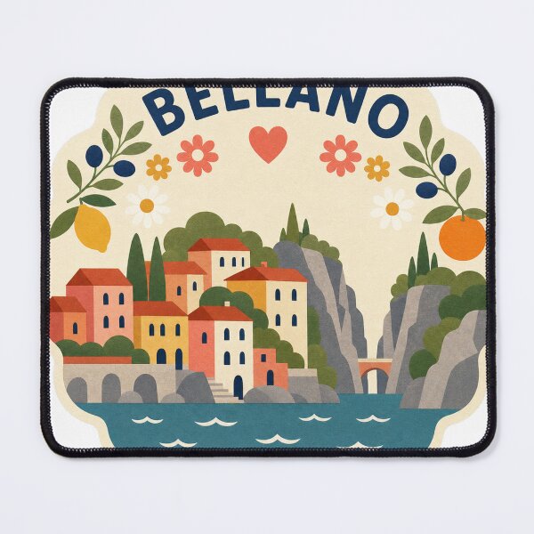 Item preview, Bellano Italy Travel Souvenir Modern Folk Art designed and sold by VisualArtsOasis.