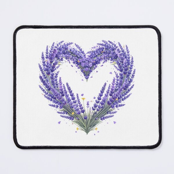 Item preview, Purple Lavender Floral Heart Watercolor Illustration designed and sold by BetweenForms.