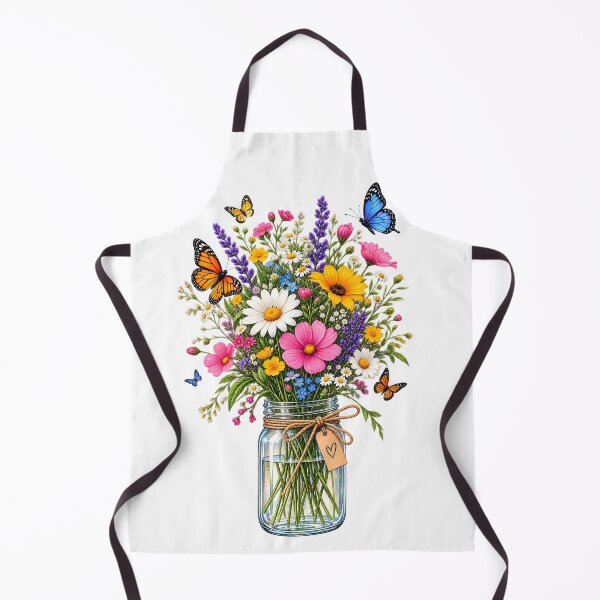 Item preview, Colorful Wildflower Bouquet with Butterflies designed and sold by TinyWeird.