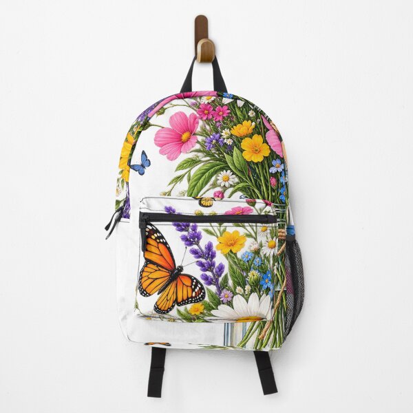 Item preview, Colorful Wildflower Bouquet with Butterflies designed and sold by TinyWeird.