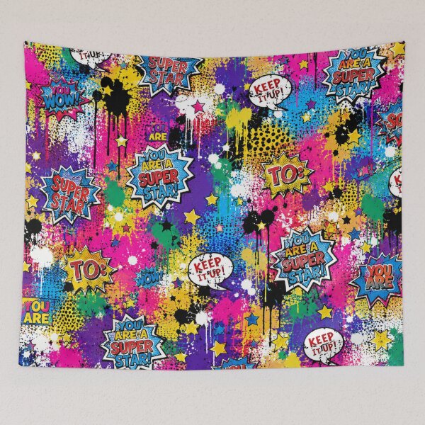 Item preview, Sculptural Folded Canvas Multi-Color Splatter Art designed and sold by THE SPLATTERED HAUS BY SAGE BANKS.