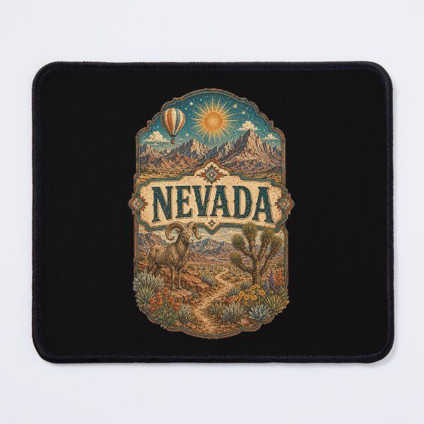 Item preview, Vintage Nevada Tattoo Style Desert Mountain Illustration Graphic designed and sold by CG Studio.