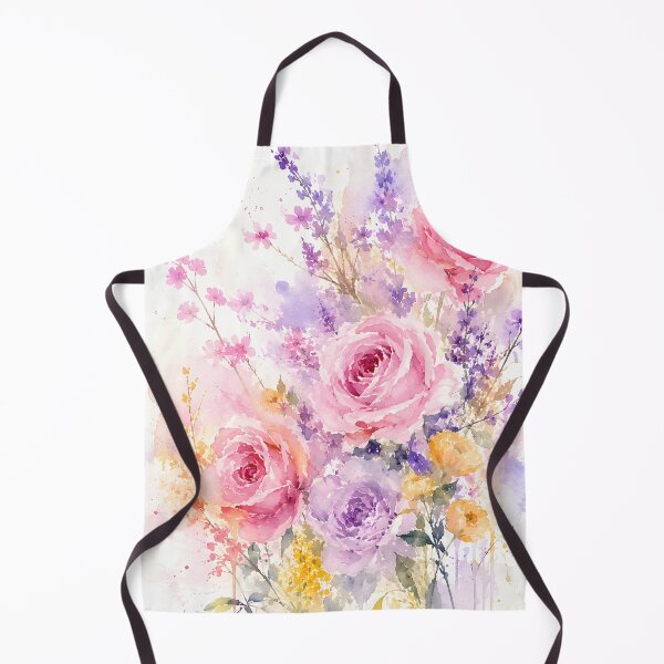 Item preview, Watercolor Pink Roses & Lavender – Romantic Pastel Floral Bouquet designed and sold by GutyzDesignsES.