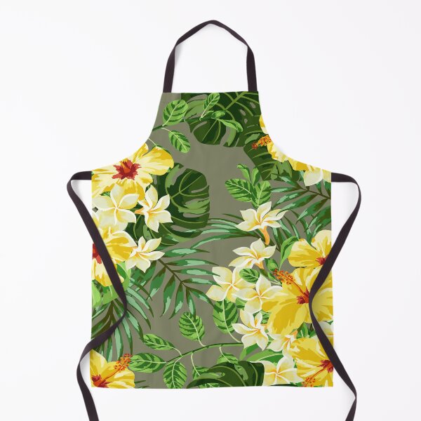 Item preview, Yellow Tropical Floral and Palm Leaves Pattern designed and sold by Johnnies.