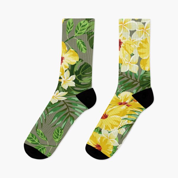 Item preview, Yellow Tropical Floral and Palm Leaves Pattern designed and sold by Johnnies.